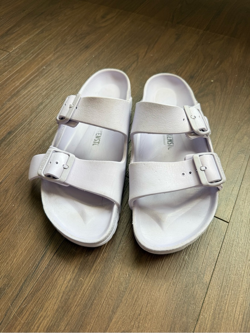 Birkenstock Arizona EVA Lavender Slide On Sandals Lightweight Water Shoes Sz 38